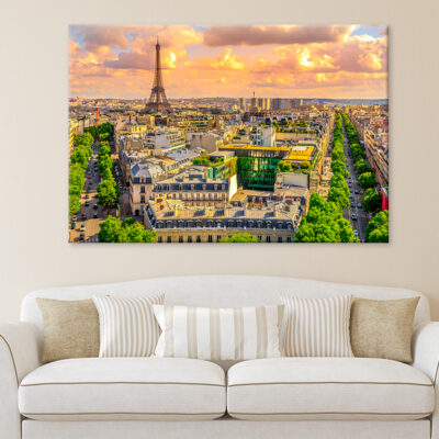 Arch Of Triumph Aerial View Wall Art Print 100% Australian Made