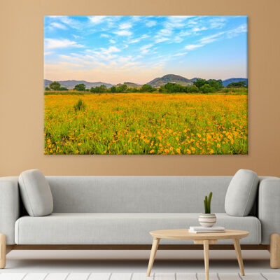 Cornflowers and Flowers by Namgang River Wall Art Print 100% Australian Made