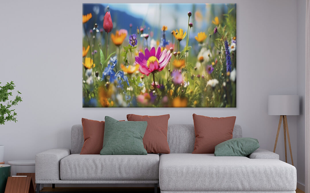 Spring Flower Field Summer Meadow Wall Art Print 100% Australian Made