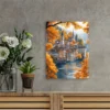 Zurich Switzerland Cityscape Wall Art Canvas Framed 40x60 - Image 3