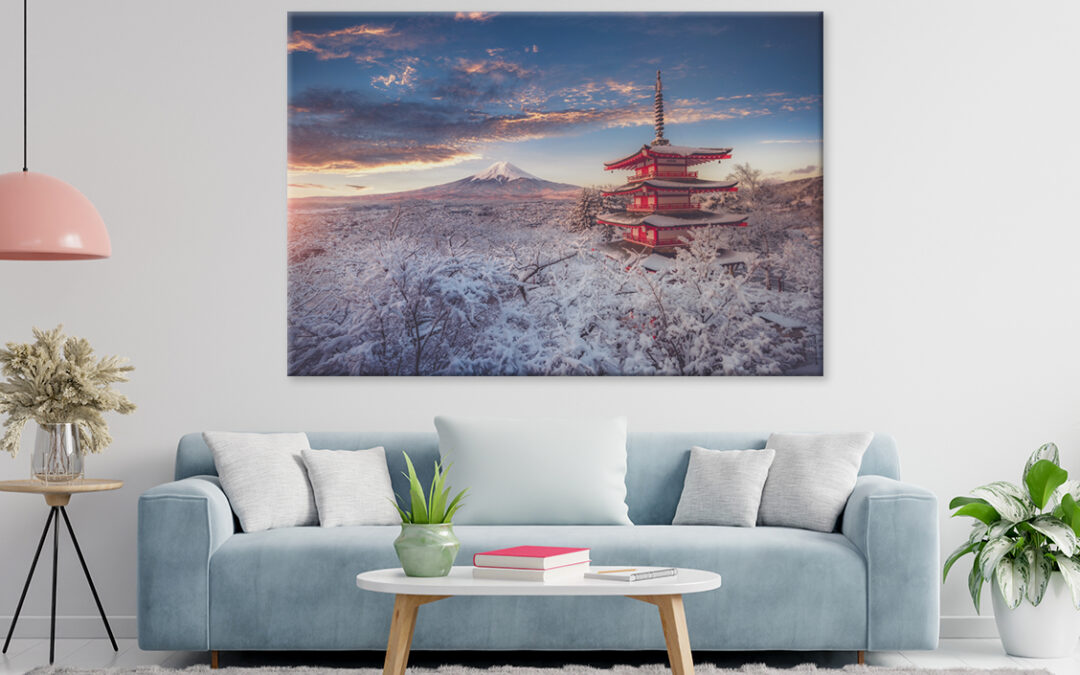 Mountain Fuji And Chureito Pagoda Wall Art Print 100% Australian Made