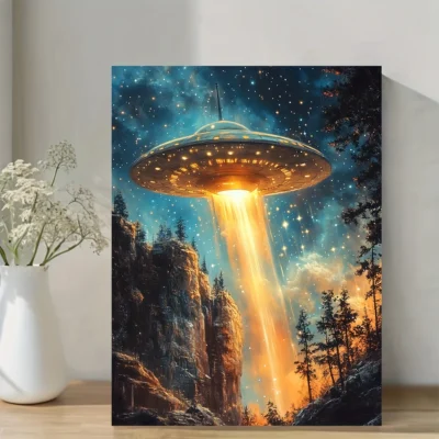 No Escape UFO Wall Art Canvas Framed 40x60