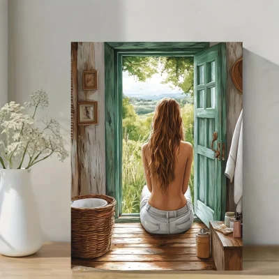 Woman's Humor Wall Art Canvas Framed 40x60