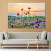 A landscape full of cornflowers and various flowers in a field Wall Art Print 100% Australian Made - Image 3