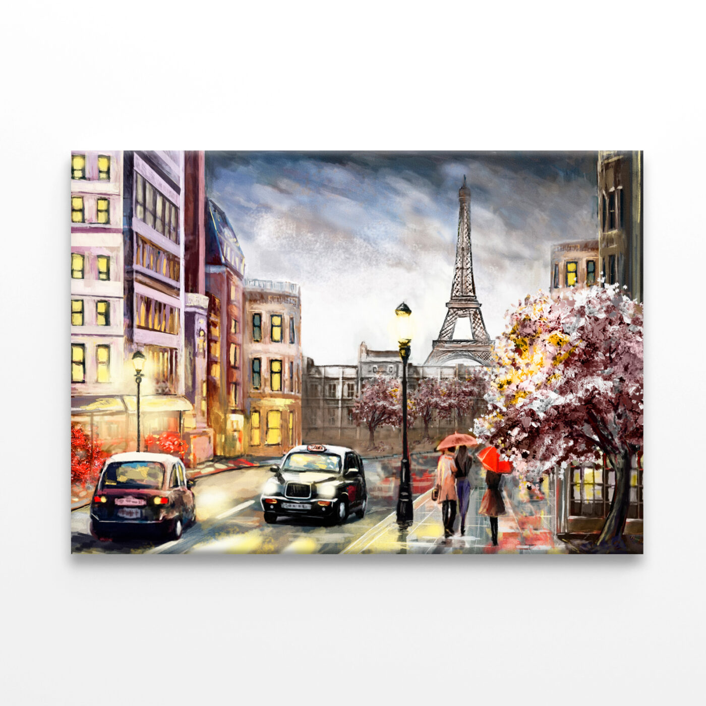 Oil Painting Street View of Paris Wall Art Print 100% Australian Made - Image 3