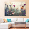 Wild Flowers Meadow At Sunset Wall Art Print 100% Australian Made - Image 3