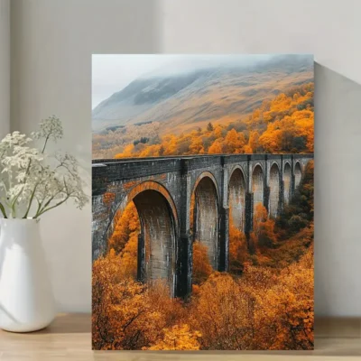 Rustic Farmhouse Autumn Wall Art Canvas Framed 40x60