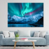 Northern Lights over Snowy Mountains Wall Art Print 100% Australian Made - Image 2