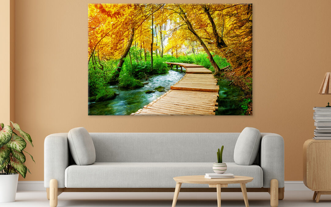 Wooden Trek Trail in Plitvice Wall Art Print 100% Australian Made