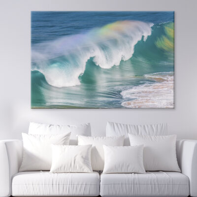 Sea Water Rainbows In The Waves Wall Art Print 100% Australian Made