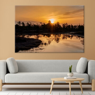 Twilight Rays & Clouds Reflected  Wall Art Print 100% Australian Made