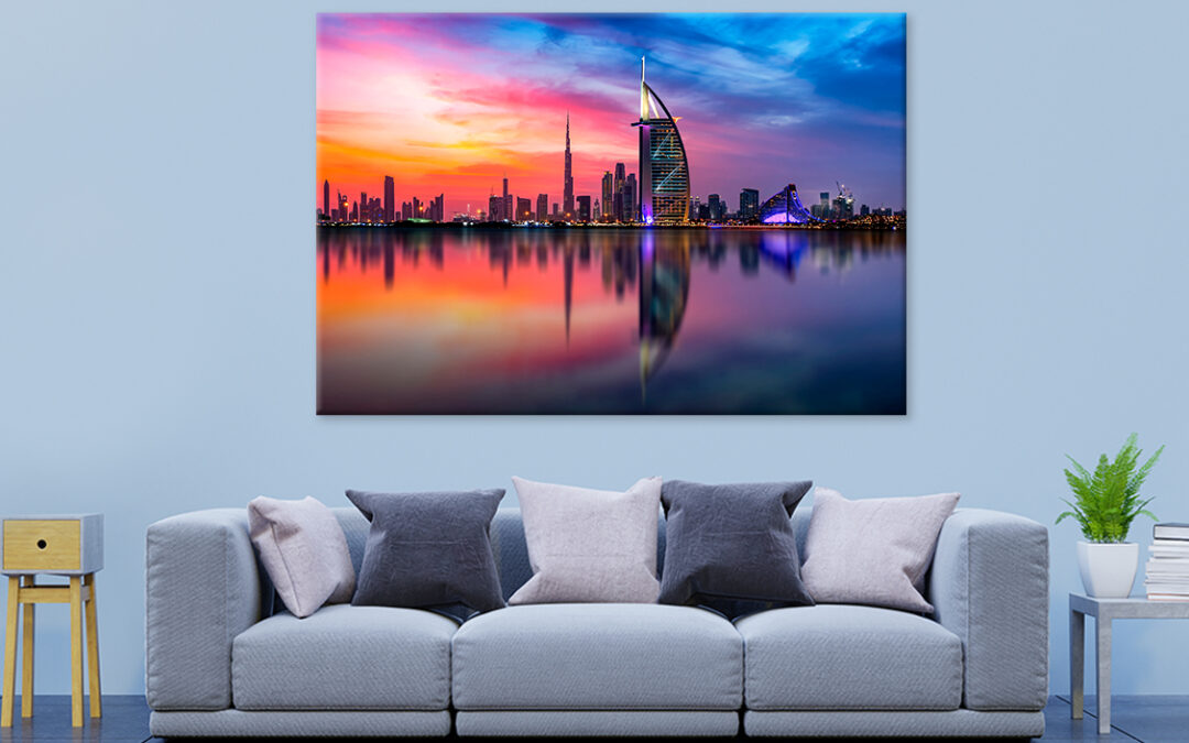 Elegant Dubai Skyline And Downtown Wall Art Print 100% Australian Made