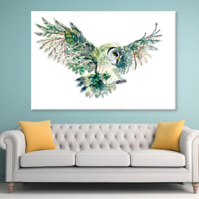 Forest Owl Wall Art Print 100% Australian Made