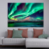 Northern Lights Aurora Over Lake Wall Art Print 100% Australian Made