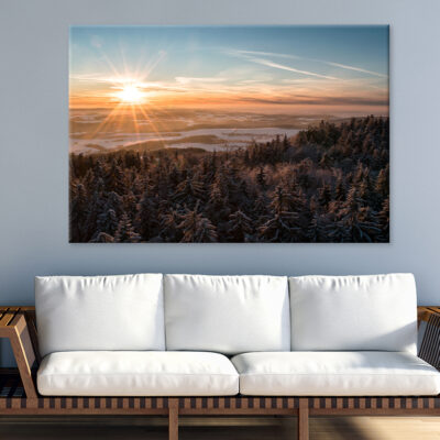 Jestřebí Hory Winter Scenery Wall Art Print 100% Australian Made