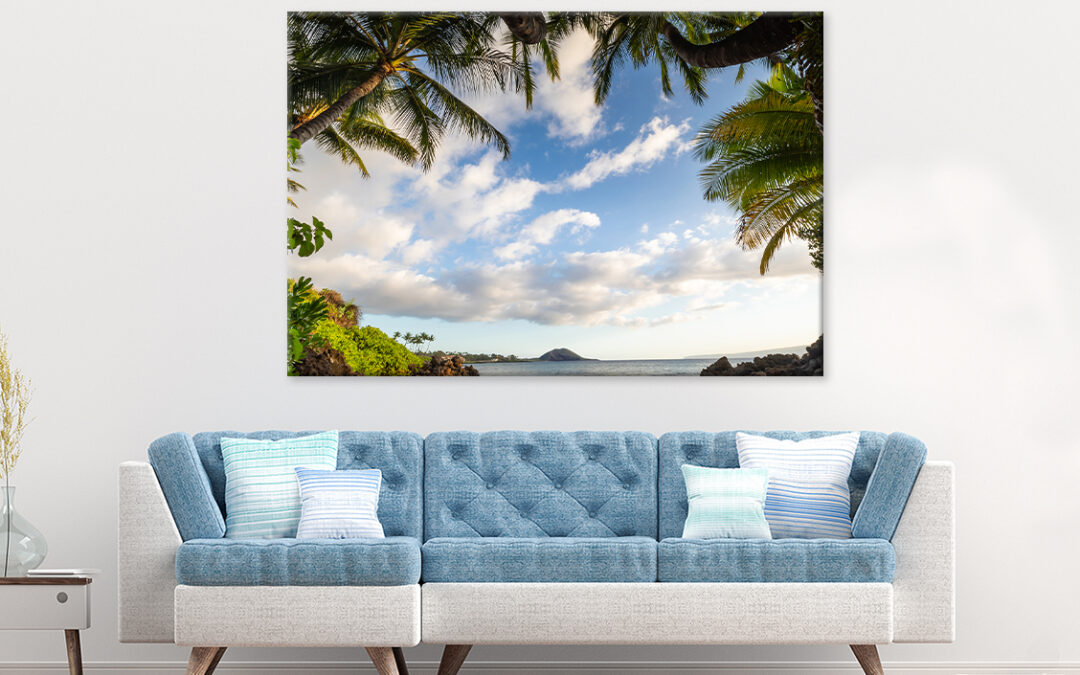 Beach Cove at Sunset on Maui Wall Art Print 100% Australian Made