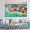Hotels in Cancun Hotel Zone at Sunset Wall Art Print 100% Australian Made - Image 3