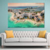 Hotels in Cancun Hotel Zone at Sunset Wall Art Print 100% Australian Made