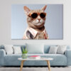 Aesthetic Cat Wearing Sunglasses Wall Art Print 100% Australian Made - Image 3