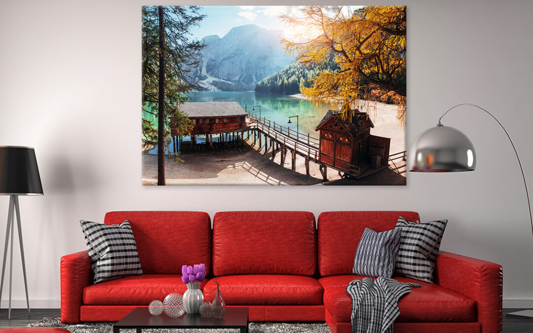 Scenic Mountain View with Pier Wall Art Print 100% Australian Made