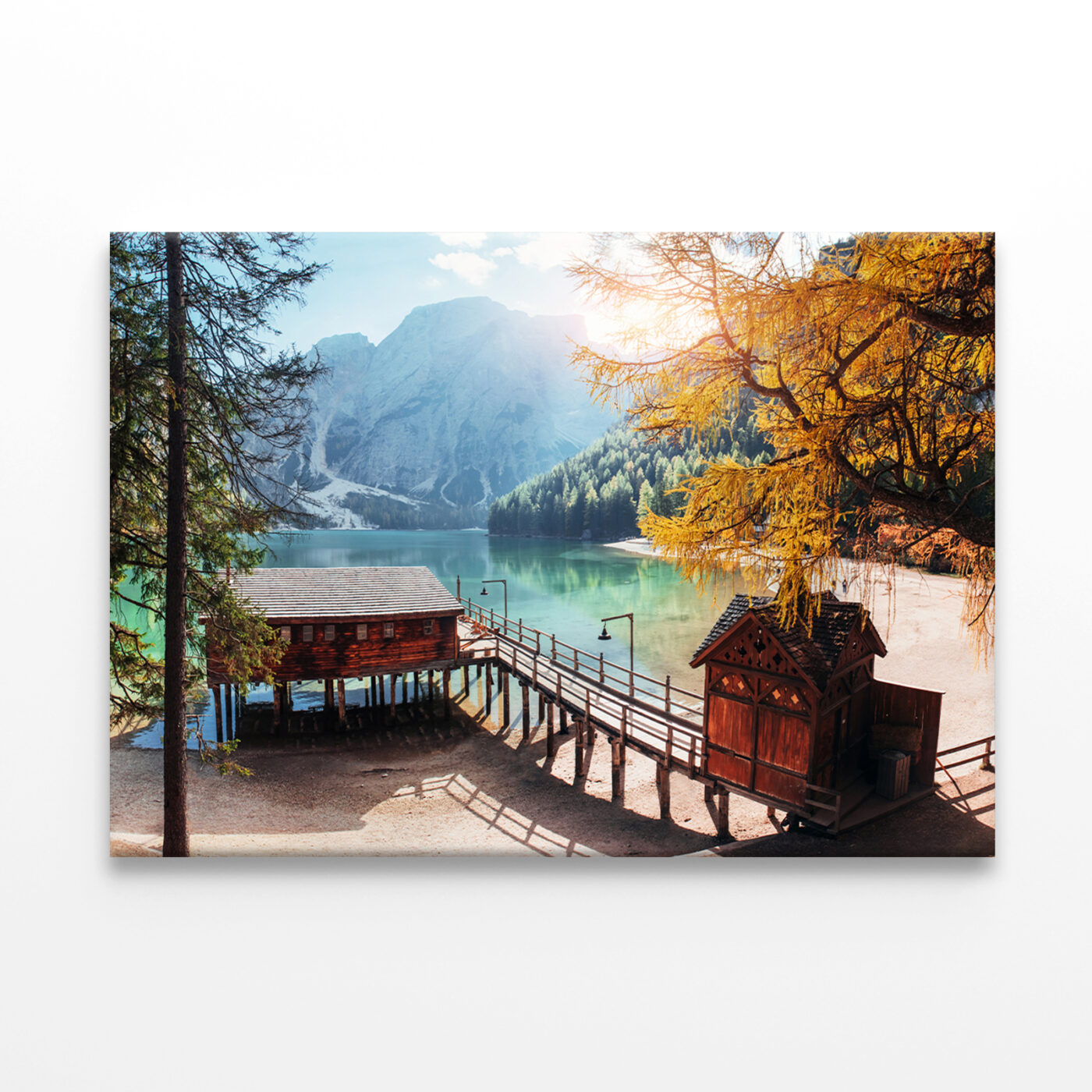 Scenic Mountain View with Pier Wall Art Print 100% Australian Made - Image 3