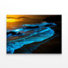 Bioluminescent Waves at Night Wall Art Print 100% Australian Made - Image 2