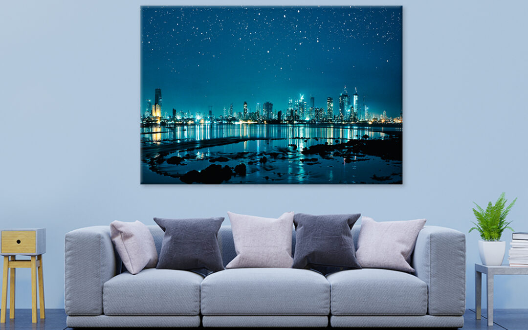 Mumbai City at Night Wall Art Print 100% Australian Made