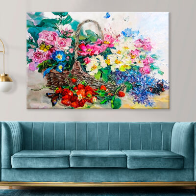 Colorful Still Life with Flowers Wall Art Print 100% Australian Made