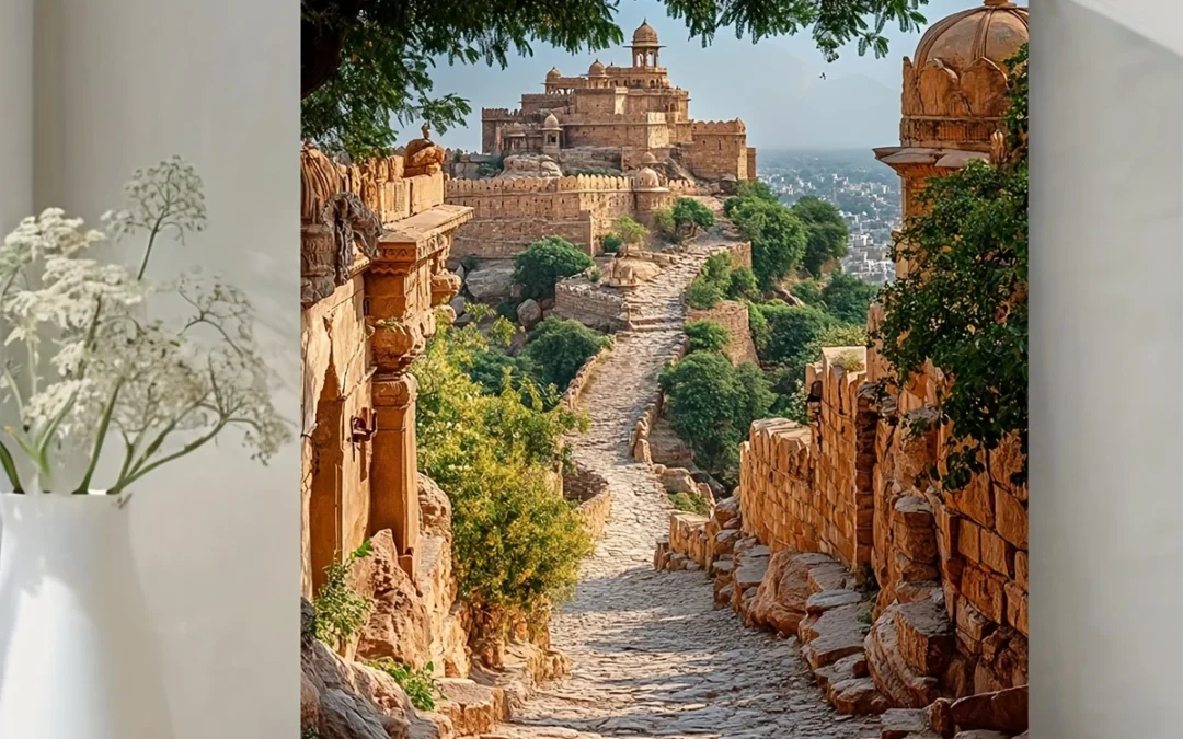 Jaisalmer Fort India, Golden Hour Landscape Wall Art Canvas Framed 40×60