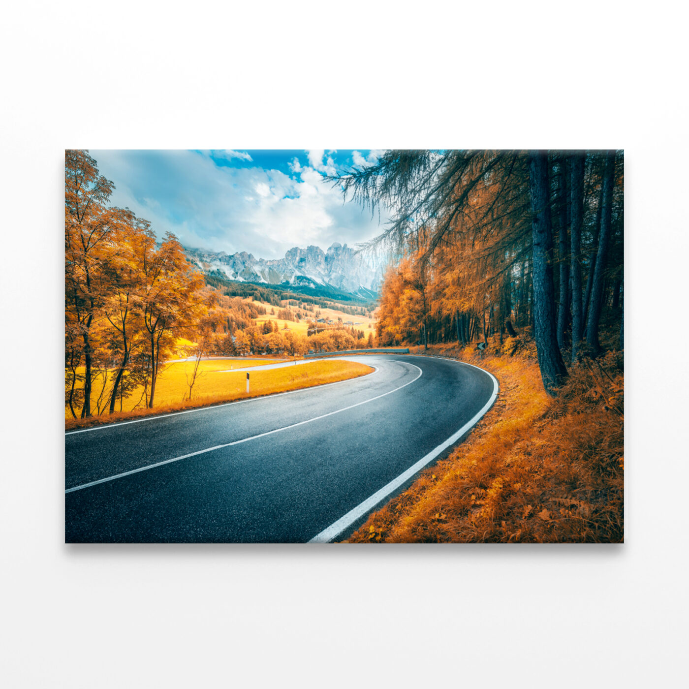 Beautiful Orange Tree Pathway Wall Art Print 100% Australian Made - Image 2