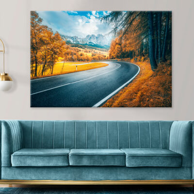 Beautiful Orange Tree Pathway Wall Art Print 100% Australian Made