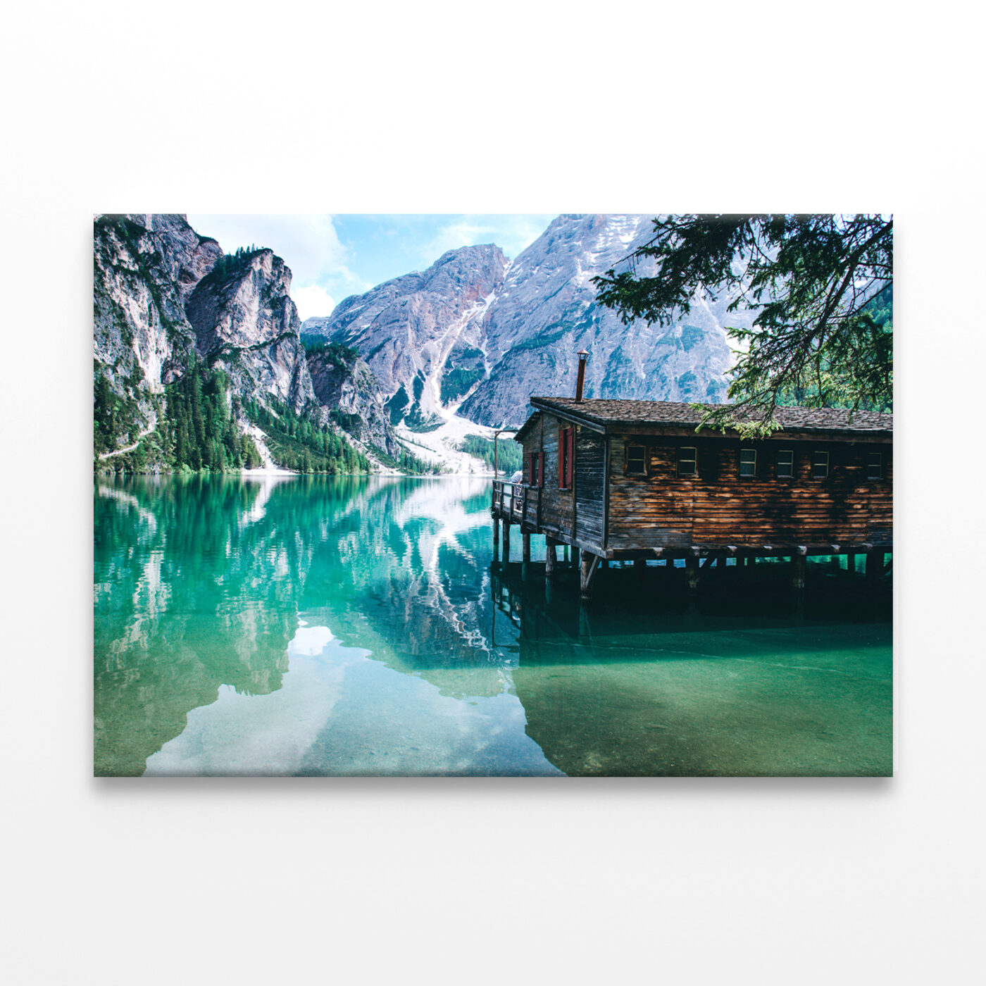 Lago di Braies in Dolomites    Wall Art Print 100% Australian Made - Image 3