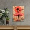 Ballet Dancer Wall Art Canvas Framed 40x60 - Image 3