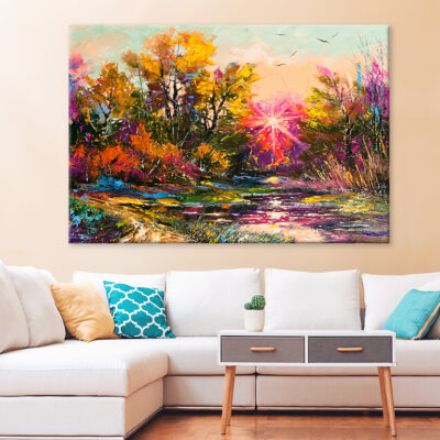 Oil Painting Autumn Decline Wall Art Print 100% Australian Made