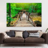Bridge in Bright Forest, Natural Wall Art Print 100% Australian Made