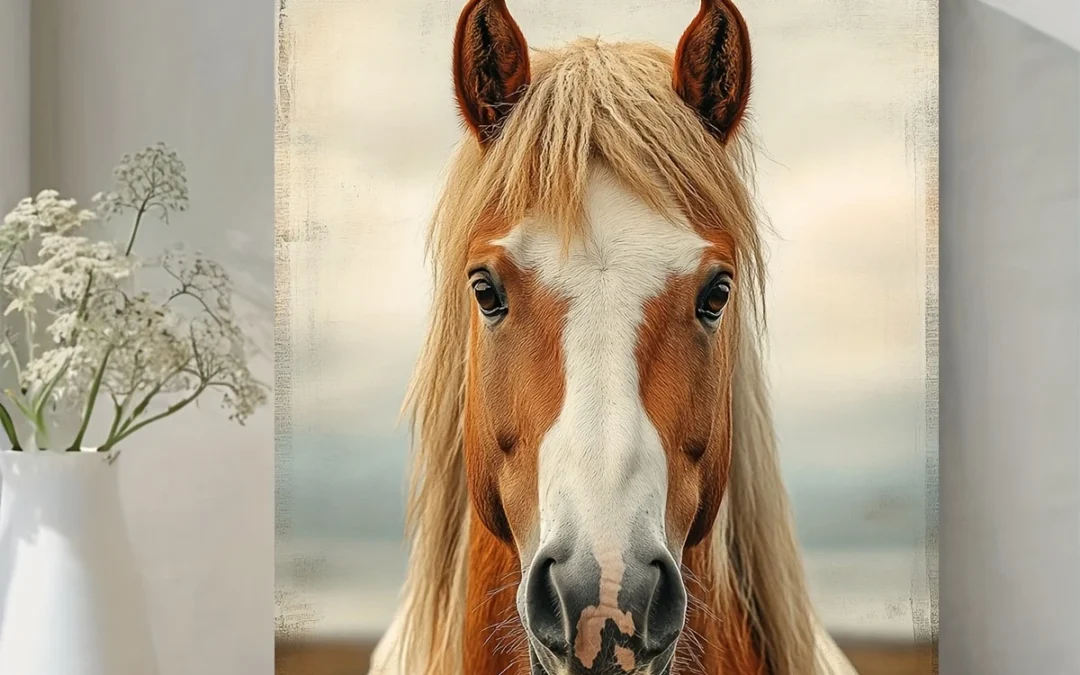 Modern Wild Horses Wall Art Canvas Framed 40×60