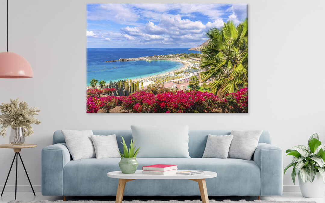Amadores Beach In Gran Canaria Wall Art Print 100% Australian Made