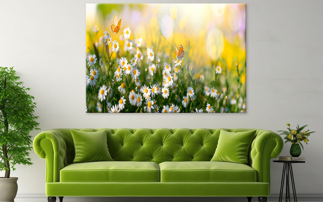 Flowers And Butterflies Close-Up Wall Art Print 100% Australian Made