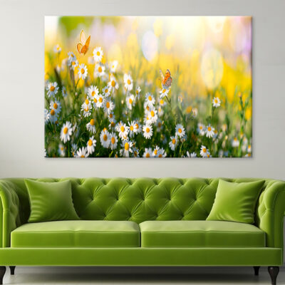 Flowers And Butterflies Close-Up Wall Art Print 100% Australian Made