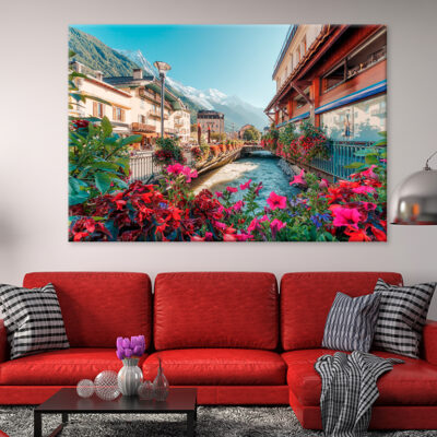 View Of Chamonix Mont Blanc  Wall Art Print 100% Australian Made