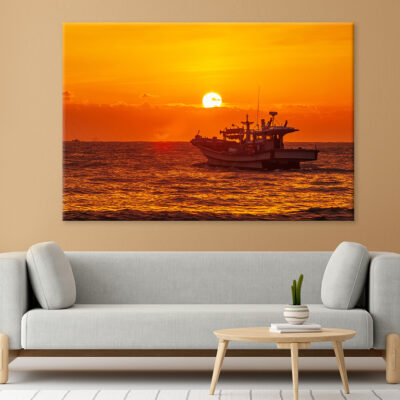 Sea Sunrise at Kangyang Port, Ulsan Wall Art Print 100% Australian Made