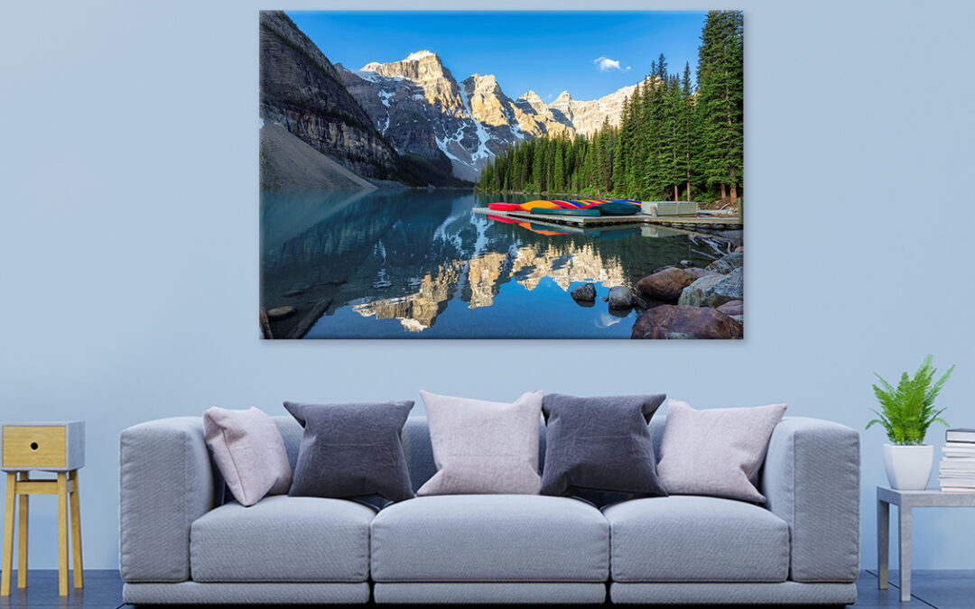 Sunrise at Moraine Lake, Canada Wall Art Print 100% Australian Made