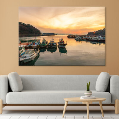 Sunset in Tongyeong, South Korea Wall Art Print 100% Australian Made