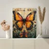 Vibrant Orange ,Purple ,Blue ,Green Weed, Trippy Butterfly Wall Art Canvas Framed 40x60 - Image 3