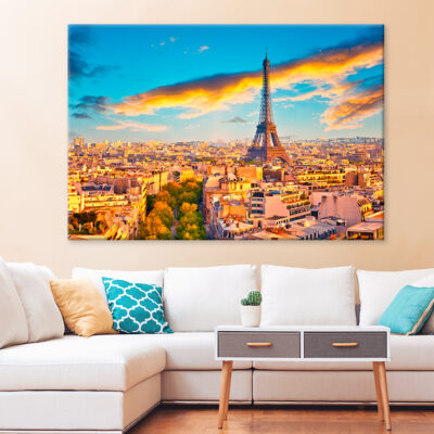 View On Paris At Summer Evening Wall Art Print 100% Australian Made