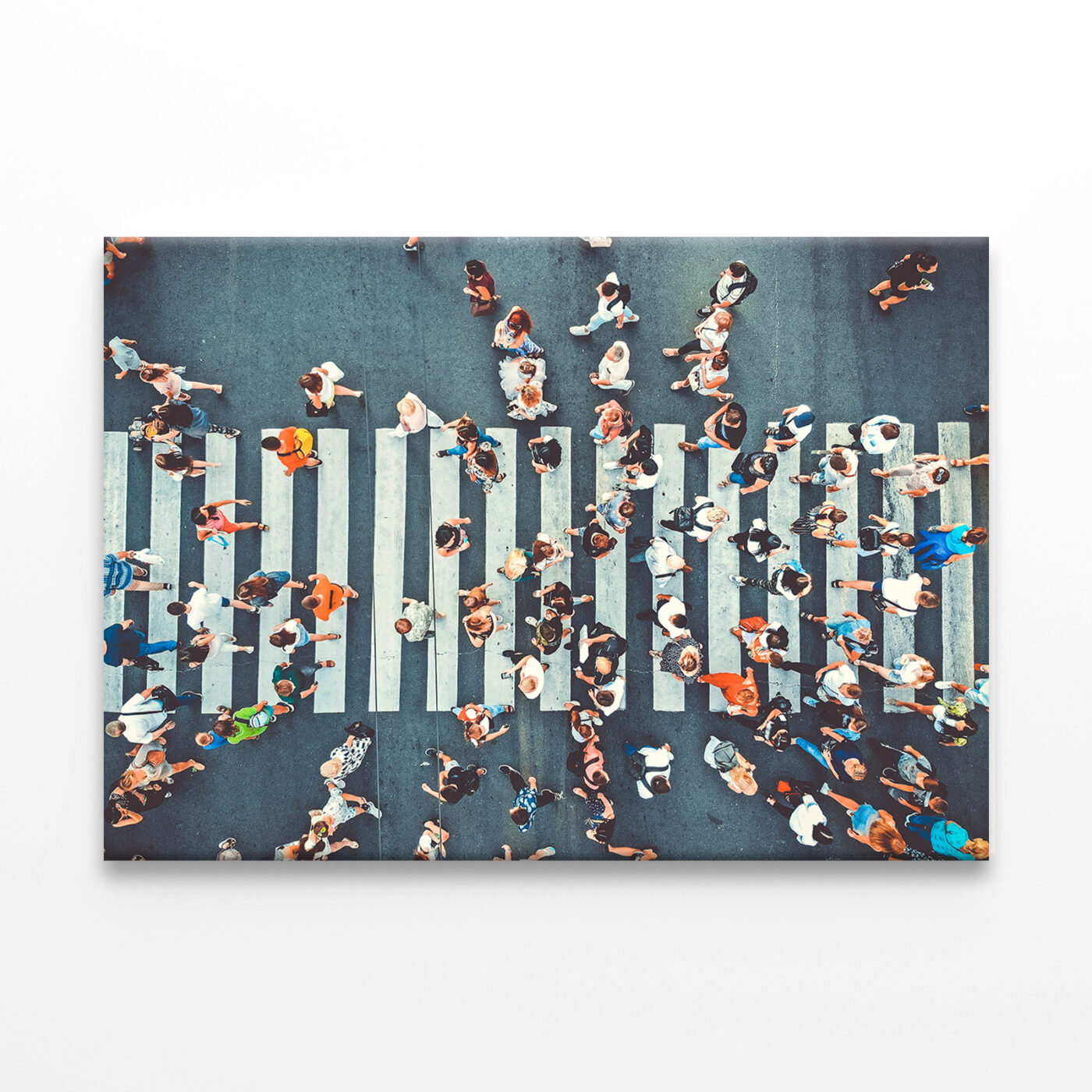 Pedestrians Crossing Aerial View Wall Art Print 100% Australian Made - Image 3