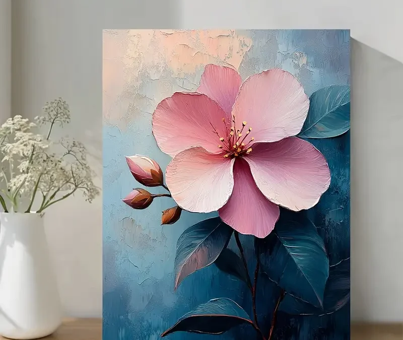 Elegant Abstract Floral Wall Art Canvas Framed 40×60