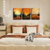 3pcs Autumn Season Wall Art Set Canvas Framed 40x60cm - High Quality Print 100% Australian Made Wall Canvas Ready to Hang