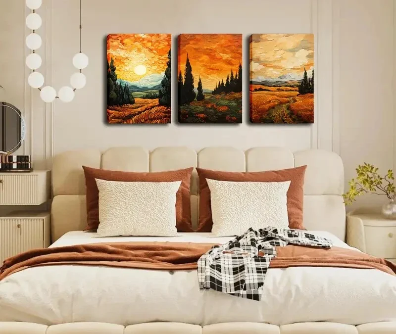 3pcs Autumn Season Wall Art Set Canvas Framed 40x60cm – High Quality Print 100% Australian Made Wall Canvas Ready to Hang