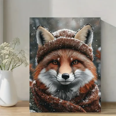 Boho Woodland Fox Wall Art Canvas Framed 40x60